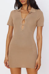 Feel Good Moments Mini Dress Brown