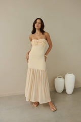 Just Right Mesh Maxi Dress Yellow