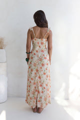 Glimmer Glide Maxi Dress Orange