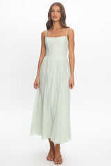 Dulce Scoop Neck Midi Dress Sage