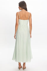 Dulce Scoop Neck Midi Dress Sage