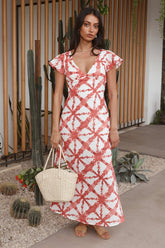 Citrus and Spice Maxi Dress Orange