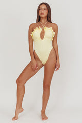 Georgia Frill Strap One Piece Swimsuit Butter