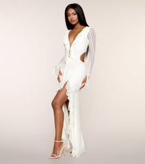 Caroline Lace Long Sleeve Formal Dress