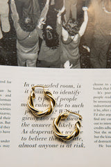 Fate Rope Hoop Earrings Gold