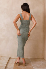 Think Of Me Mesh Maxi Dress Green