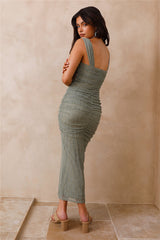 Think Of Me Mesh Maxi Dress Green