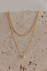 Sarai Crystal Pendant Necklace Set Gold