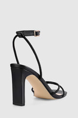 VERALi Kian Block Heel Sandals Black Pearl